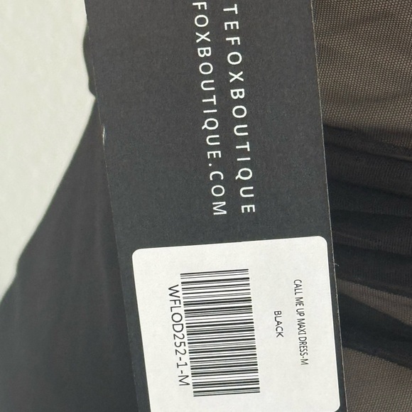 White Fox Call Me Up Maxi Dress Black Cut Out Mesh Sheer Size M Party Event Sexy - Picture 14 of 16